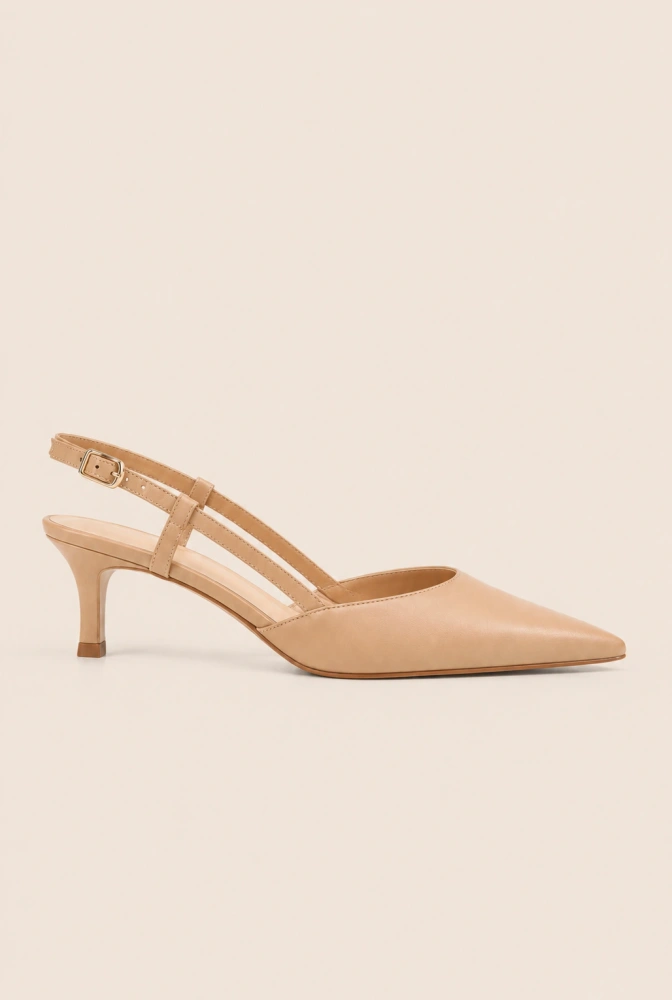 Vianna – décolleté beige con tacco basso