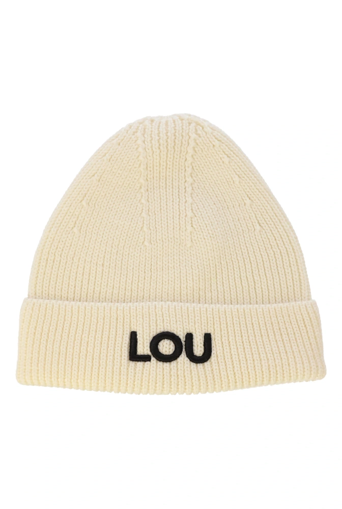 Berretto invernale con logo Lou's in ecru
