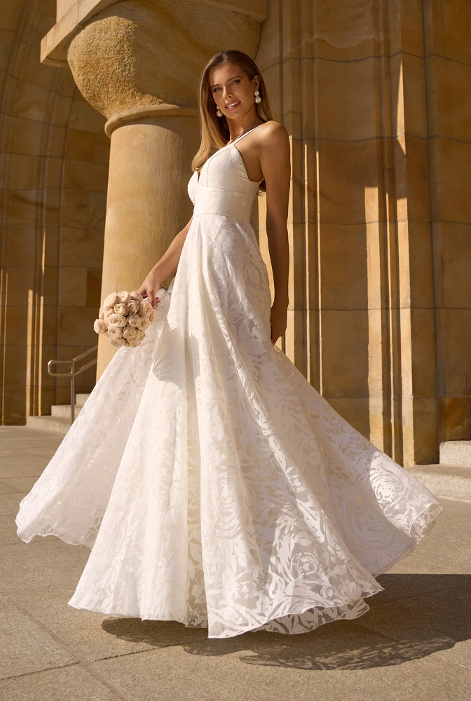 Cambria - maxi abito da sposa con pizzo