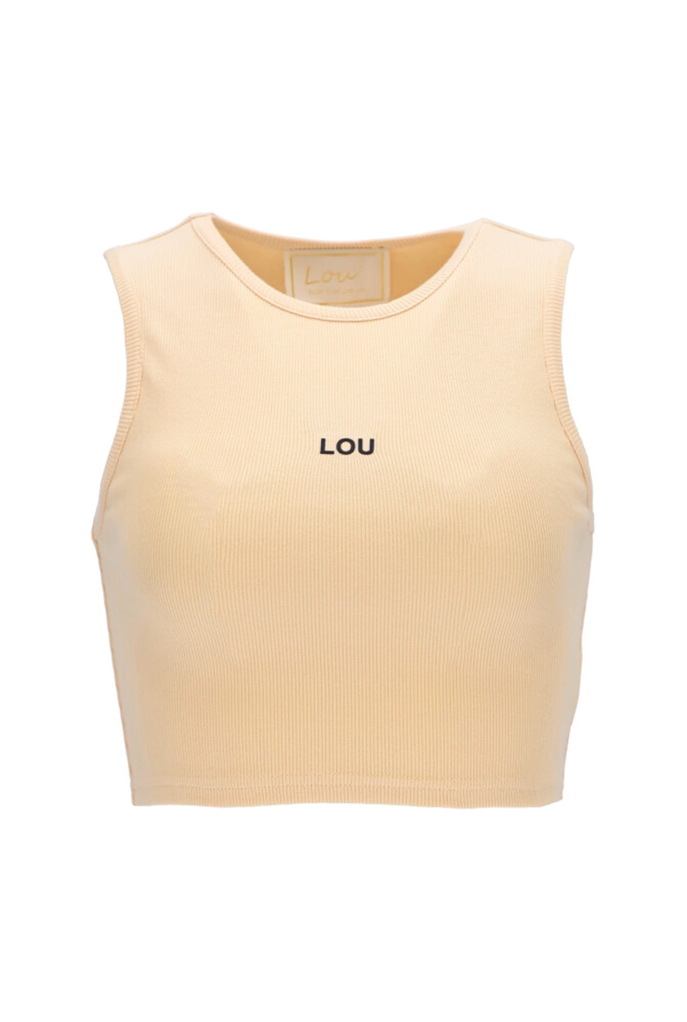 Saura - Top corto crema senza spalline