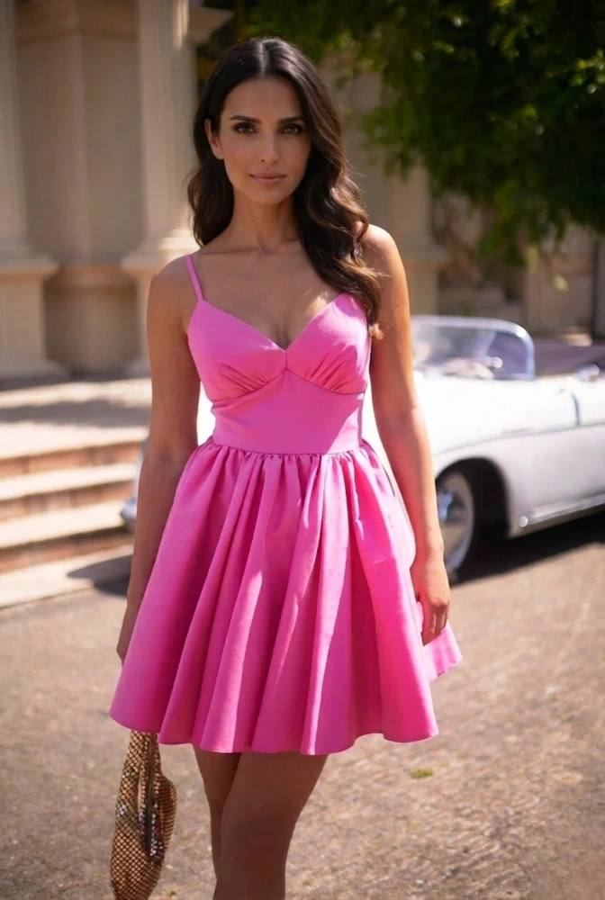 Elodia - sinonimo di femminilità in un abito color rosa.