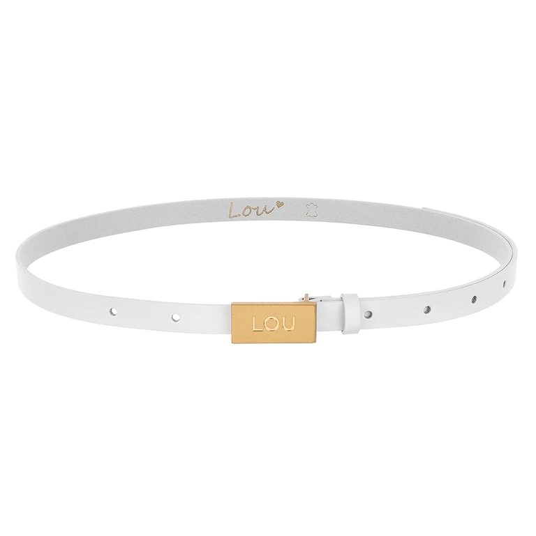 Cintura Lita - Cintura da donna bianca con fibbia dorata