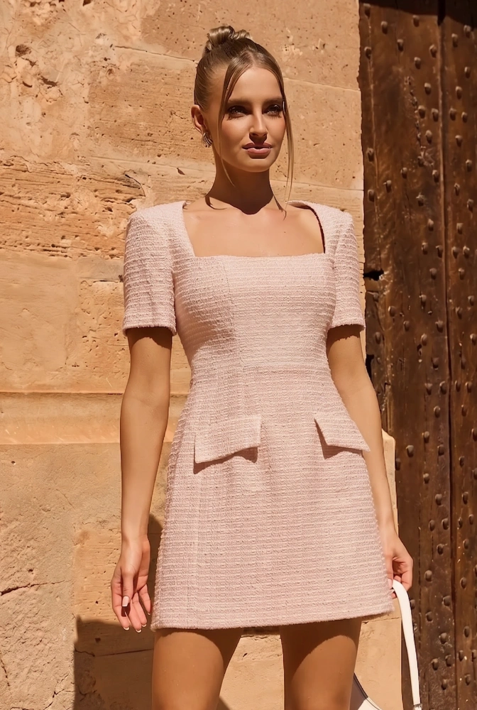 Sloane Pink - mini abito con spalline