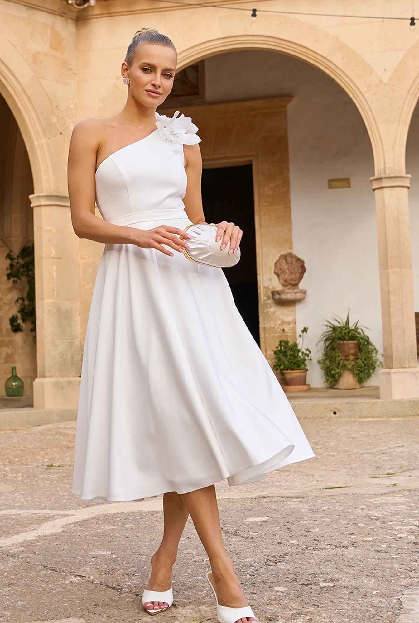 Glimer - Abito da sposa asimmetrico